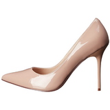 Beige Varnished 10 cm CLASSIQUE-20 pointed toe stiletto pumps