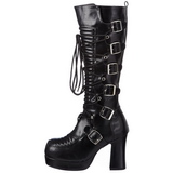 Black 11,5 cm GOTHIKA-200 lolita knee boots goth platform boots