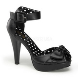 Black 11,5 cm retro vintage BETTIE-07 Womens Shoes with High Heels