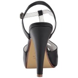 Black 11,5 cm retro vintage BETTIE-23 High Heeled Evening Sandals
