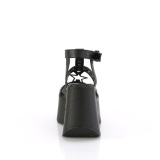 Black 13 cm Demonia DYNAMITE-12 emo sandals wedge sandals