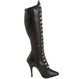 Black 13 cm SEDUCE-2024 High Heeled Lace Up Boots