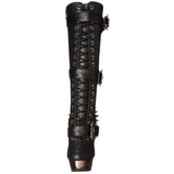 Black 14 cm MUERTO-2028 Chrome Platform Knee Boots