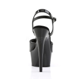 Black 15 cm DELIGHT-609 platform pleaser high heels shoes