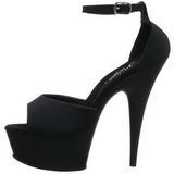 Black 15 cm DELIGHT-618PS Womens Shoes with High Heels