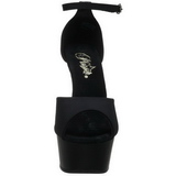 Black 15 cm DELIGHT-618PS Womens Shoes with High Heels