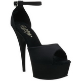 Black 15 cm DELIGHT-618PS Womens Shoes with High Heels