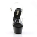 Black 15 cm Pleaser KISS-208 Platform High Heels Shoes