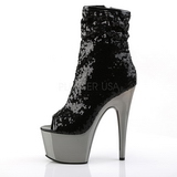 Black 18 cm ADORE-1008SQ womens sequins ankle boots
