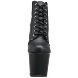 Black 18 cm FEARLESS-700-28 womens platform soled shoes ankle boots