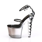 Black 18 cm LOVESICK-712T corset heels pleaser sandals