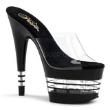 Black 18 cm Pleaser ADORE-701LN Platform High Heel Mules