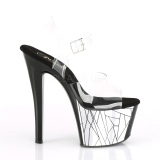 Black 18 cm Pleaser SKY-308CP-3 Pole dancing sandals