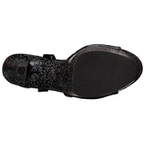 Black 18 cm SKY-309MG High Heels Glitter Platform