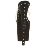 Black 20 cm FLAMINGO-801ABLS Rhinestones platform mules womens