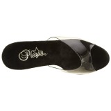 Black 20 cm FLAMINGO-801ABLS Rhinestones platform mules womens