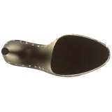 Black 20 cm FLAMINGO-801ABLS Rhinestones platform mules womens