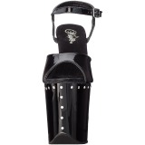 Black 20 cm FLAMINGO-809ABLS High Heeled Sandal Rhinestone Platform
