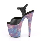 Black 20 cm FLAMINGO-809REFL Platform High Heels Shoes