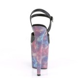 Black 20 cm FLAMINGO-809REFL Platform High Heels Shoes