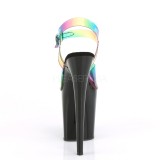 Black 20 cm Pleaser FLAMINGO-808RB Pole dancing sandals