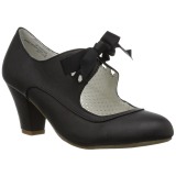 Black 6,5 cm WIGGLE-32 retro vintage cuben heels maryjane pumps