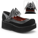 Black 6 cm DemoniaCult SPRITE-09 gothic platform shoes