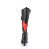 Black 9,5 cm GLAM-243 DemoniaCult high heeled lace up boots
