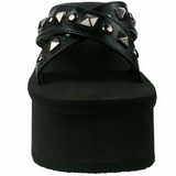 Black 9 cm FUNN-29 Goth Platform Sandals Womens