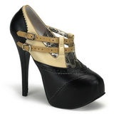 Black Beige 14,5 cm Burlesque TEEZE-24 Womens Shoes with High Heels