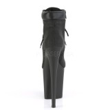 Black Faux Suede 20 cm FLAMINGO-800TL pleaser ankle boots platform