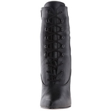 Black Leatherette 10,5 cm VANITY-1020 Womens Ankle Boots for Men