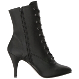 Black Leatherette 10 cm DREAM-1020 big size ankle boots womens