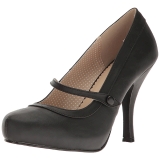 Black Leatherette 11,5 cm PINUP-01 big size pumps shoes