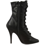 Black Leatherette 13 cm SEDUCE-1020 Womens Ankle Boots for Men