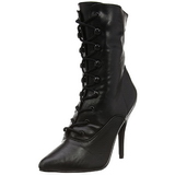 Black Leatherette 13 cm SEDUCE-1020 Womens Ankle Boots for Men