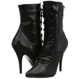 Black Leatherette 13 cm SEDUCE-1020 Womens Ankle Boots for Men