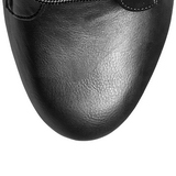 Black Leatherette 15,5 cm DELIGHT-1020 Platform Ankle Calf Boots