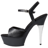 Black Leatherette 15 cm CAPTIVA-609 High Heels Platform