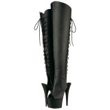 Black Leatherette 18 cm ADORE-3019 Platform Thigh High Boots