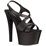 Black Leatherette 18 cm Pleaser SKY-330 High Heels Platform