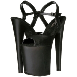 Black Leatherette 20 cm Pleaser XTREME-809 High Heels Platform