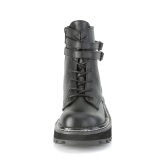 Black Leatherette 3 cm LILITH-152 demonia ankle boots platform