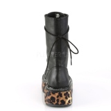 Black Leatherette 5 cm EMILY-350 demonia ankle boots platform