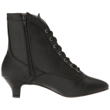 Black Leatherette 5 cm FAB-1005 big size ankle boots womens