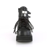 Black Leatherette 6 cm SPRITE-70 demoniacult ankle boots platform