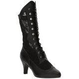 Black Leatherette 7,5 cm DIVINE-1050 big size ankle boots womens