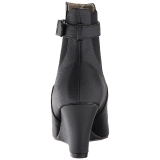 Black Leatherette 7,5 cm KIMBERLY-102 big size ankle boots womens