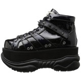 Black Leatherette 7,5 cm NEPTUNE-100 Platform Mens Gothic Shoes