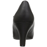 Black Leatherette 8 cm DIVINE-440 Pumps with low heels